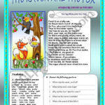 The Raven And The Fox  Esl Worksheetdenisa As Well As The Raven Worksheets For Middle School