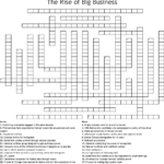 The Rise Of Big Business Crossword  Wordmint And Big Business And Labor Worksheet Answer Key
