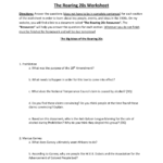 The Roaring 20S Worksheet Or The Roaring Twenties Worksheet Answers