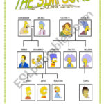 The Simpsons Family Tree  Esl Worksheetyvil And Spanish Family Tree Worksheet