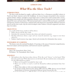 The Slave Trade  Colonial Williamsburg As Well As The Colonial Williamsburg Foundation Worksheet