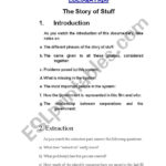 The Story Of Stuff  Esl Worksheetfatimalopes Or The Story Of Stuff Worksheet