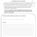 The Water Cycle Worksheet Answers  Briefencounters Inside The Water Cycle Worksheet Answers