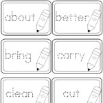 Third Grade Dolch Sight Words Tracing Flashcards  A To Z Teacher With Regard To Dolch Sight Words Worksheets