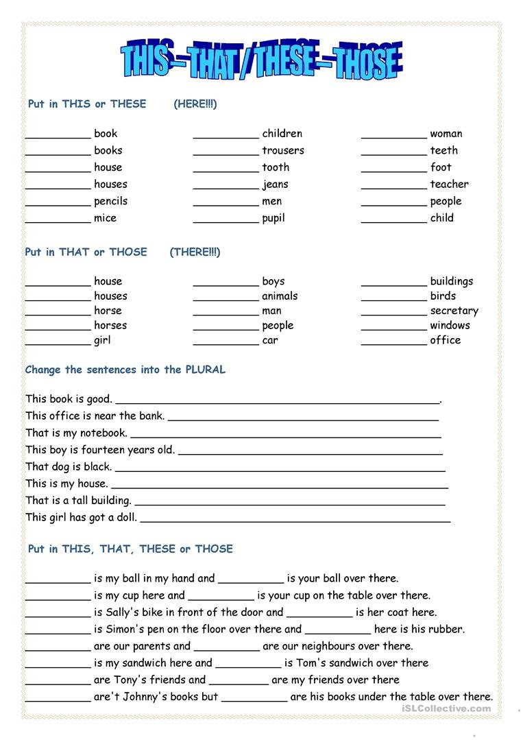 This That These Those Worksheet  Free Esl Printable Worksheets Also This That These Those Worksheet