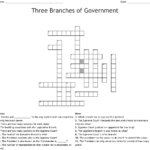 Three Branches Of Government Crossword  Wordmint In Branches Of Government Worksheet