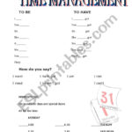 Time Management  Esl Worksheetemlor Throughout Time Management Worksheet