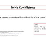 To His Coy Mistressandrew Marvell Ppt Download For To His Coy Mistress Worksheet Answers