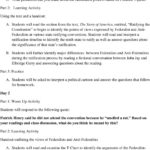 To Ratify Or Not To Ratify Federalists V Antifederalists Debates  Pdf Regarding Ratifying The Constitution Worksheet Answers