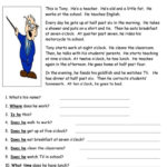 Tony The Teacher  Reading Comprehension Worksheet  Free Esl Intended For Esl Reading Comprehension Worksheets