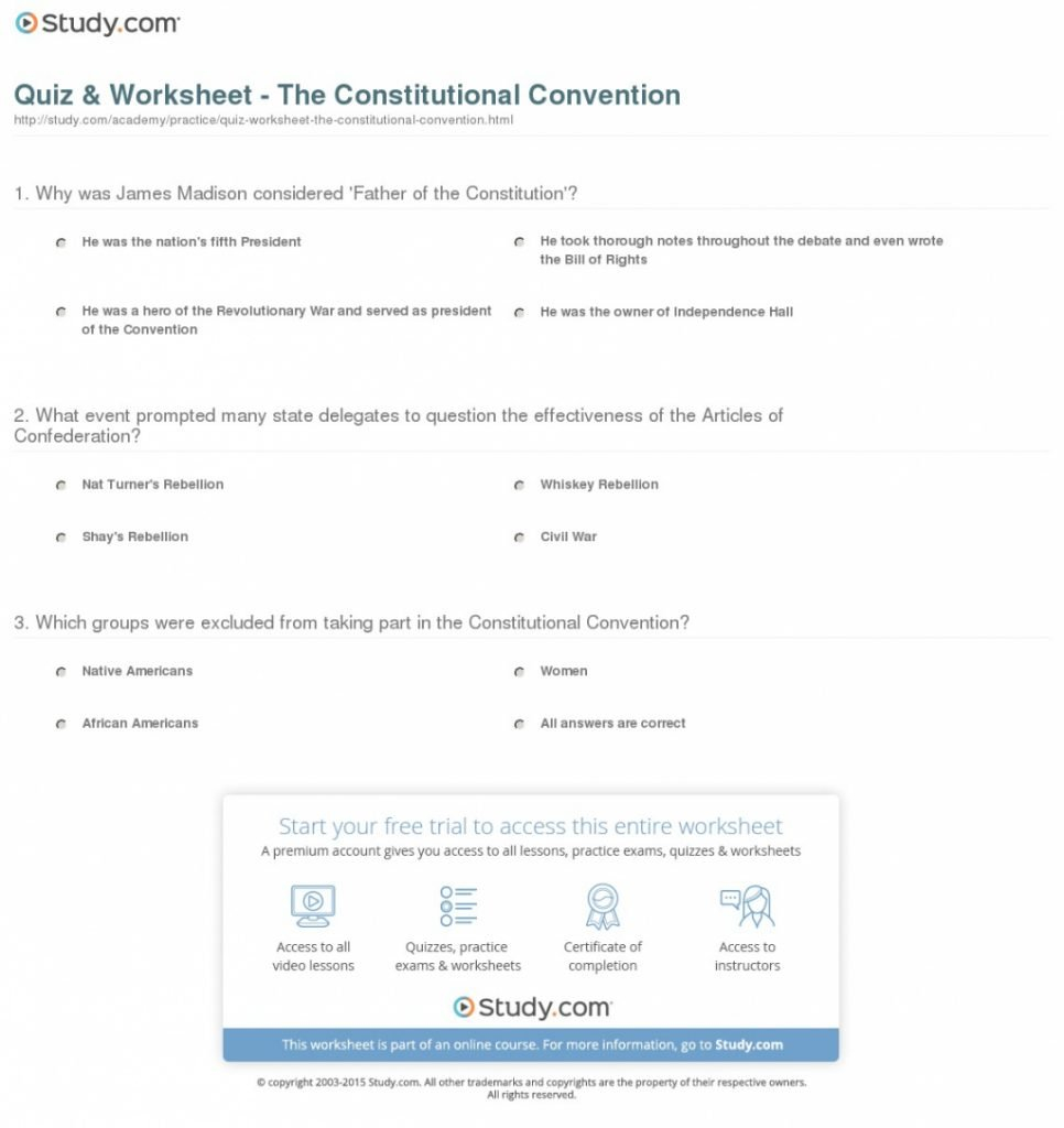Top 20 The Constitutional Convention Worksheet You Will Never Miss Inside The Constitutional Convention Worksheet
