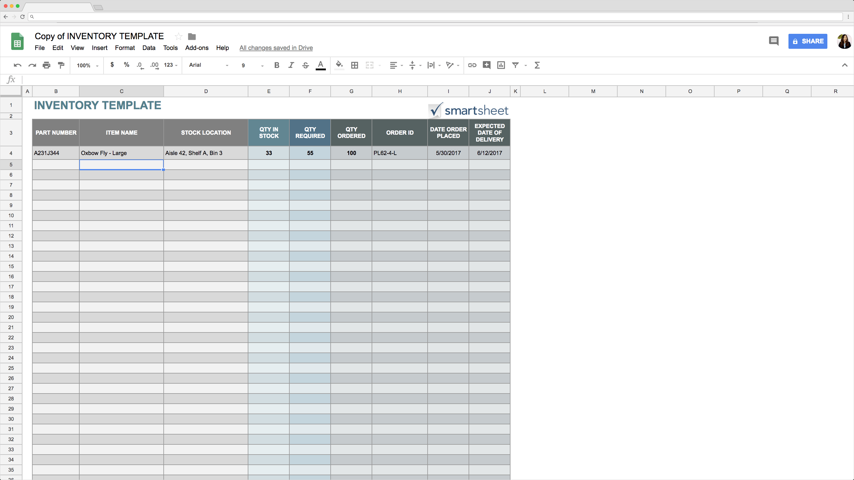 Top 5 Free Google Sheets Inventory Templates   Blog Sheetgo Along With Free Inventory Spreadsheet Template