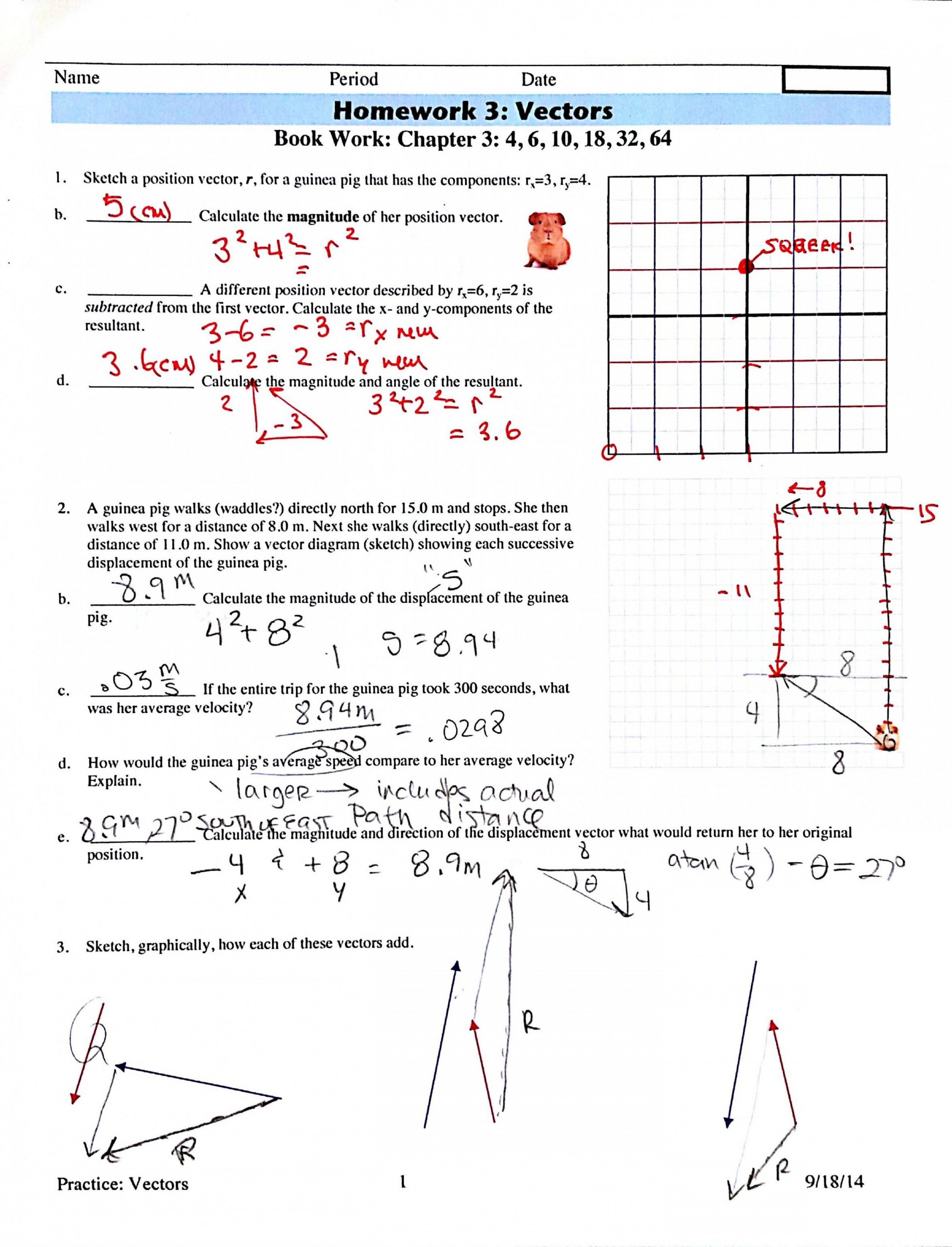 Top Vector Addition Worksheet With Answers Image L Ca  Cqrecords Or Vectors Worksheet With Answers