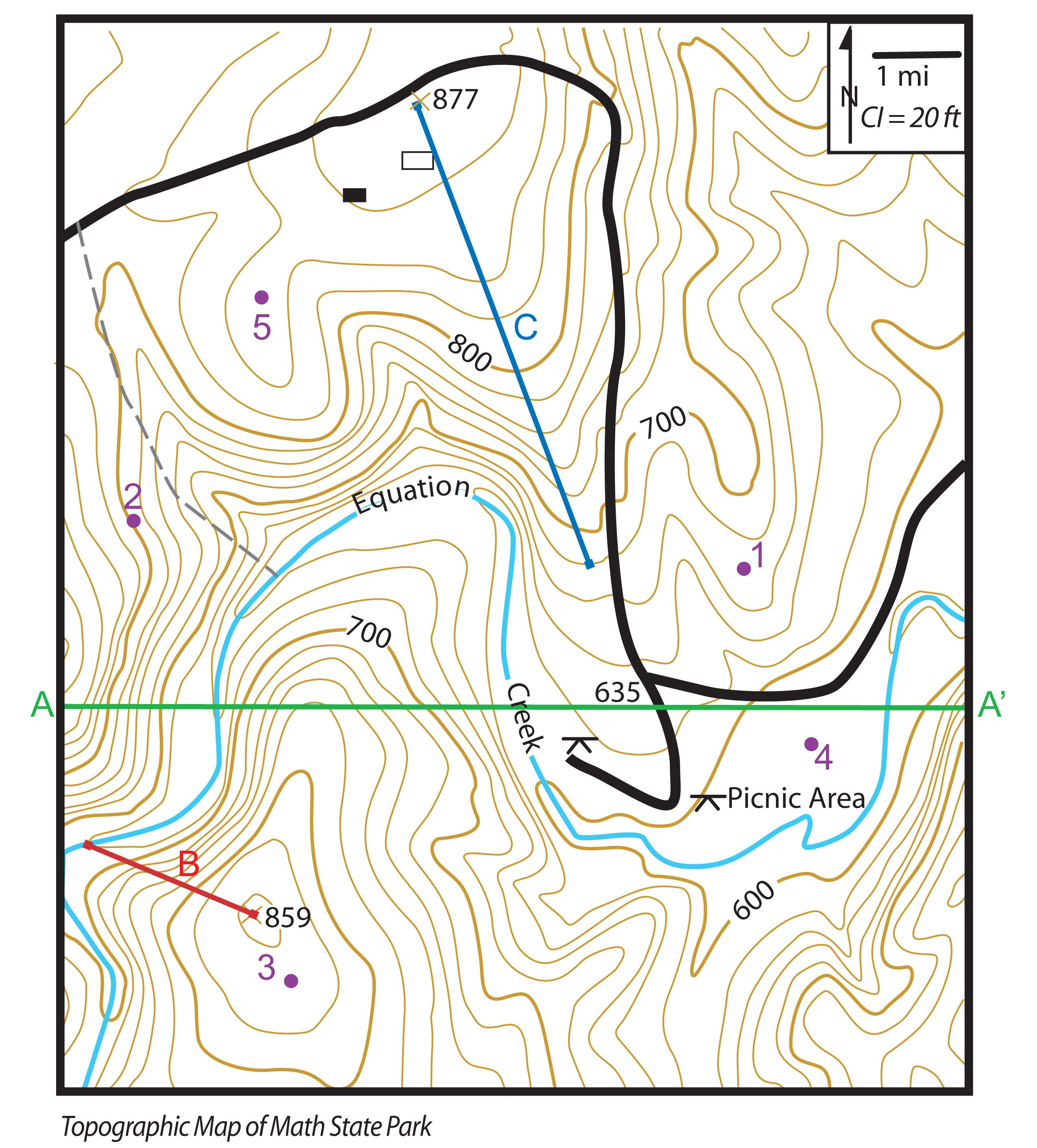 Topographic Maps And Slopes Within Topographic Map Reading Worksheet