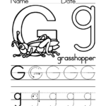 Trace Letter G Worksheets  Activity Shelter Regarding Letter G Tracing Worksheets Preschool