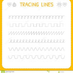 Trace Line Worksheet For Kids Basic Writing Working Pages For For Kindergarten Writing Worksheets