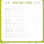 Tracing Lines Worksheet For Kids Working Pages For Children With Regard To Preschool Tracing Worksheets
