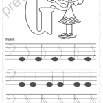 Tracing Music Notes Worksheets For Kids Bass Clef7  Anastasiya Inside Music Worksheets For Kids
