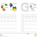 Tracing Worksheet For Letter G Stock Vector  Illustration Of Lined For Letter G Tracing Worksheets Preschool