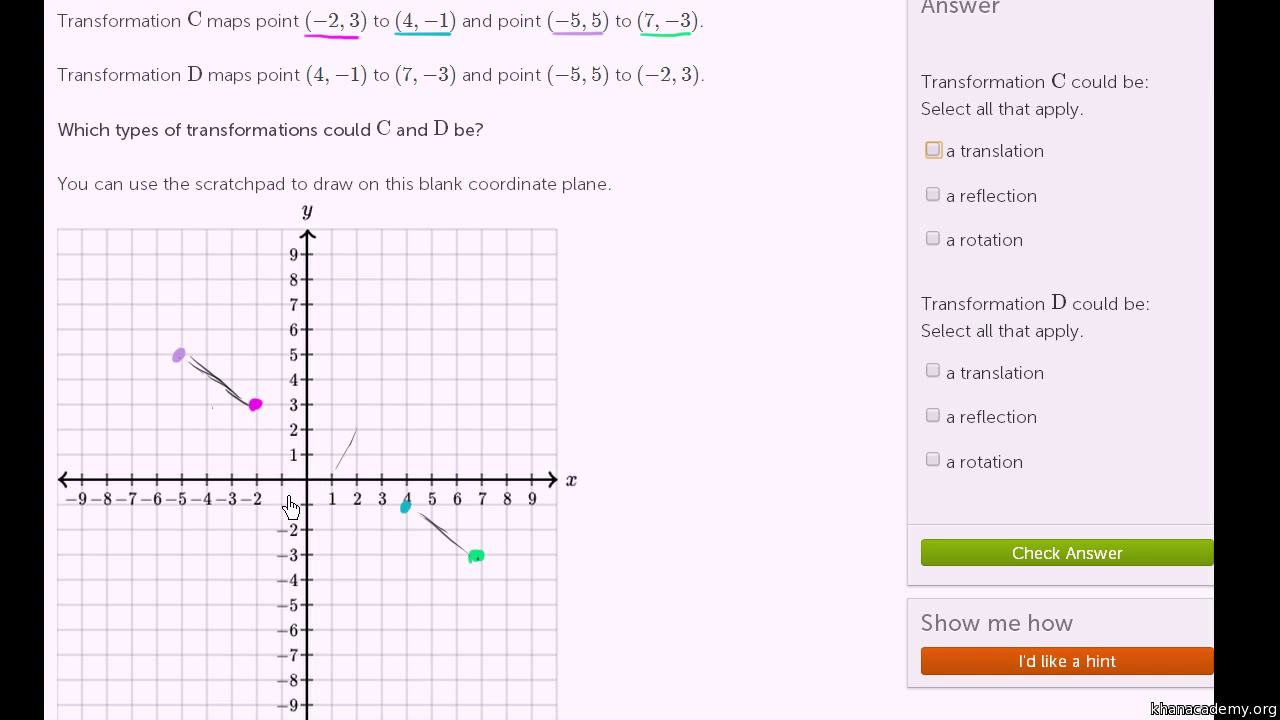Transformations  Geometry All Content  Math  Khan Academy Regarding Compositions Of Transformations Worksheet Answers