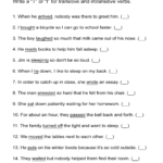 Transitive And Intransitive Verbs Worksheet  All Esl Pertaining To 7Th Grade Verb Worksheets