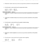 Trends Of The Periodic Table Worksheet As Well As Periodic Table Worksheet Chemistry