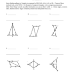 Triangle Congruence Shortcuts Worksheet Inside Triangle Congruence Worksheet