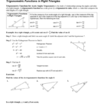 Trigonometric Functions In Right Triangles With Regard To Right Triangle Trig Finding Missing Sides And Angles Worksheet Answers