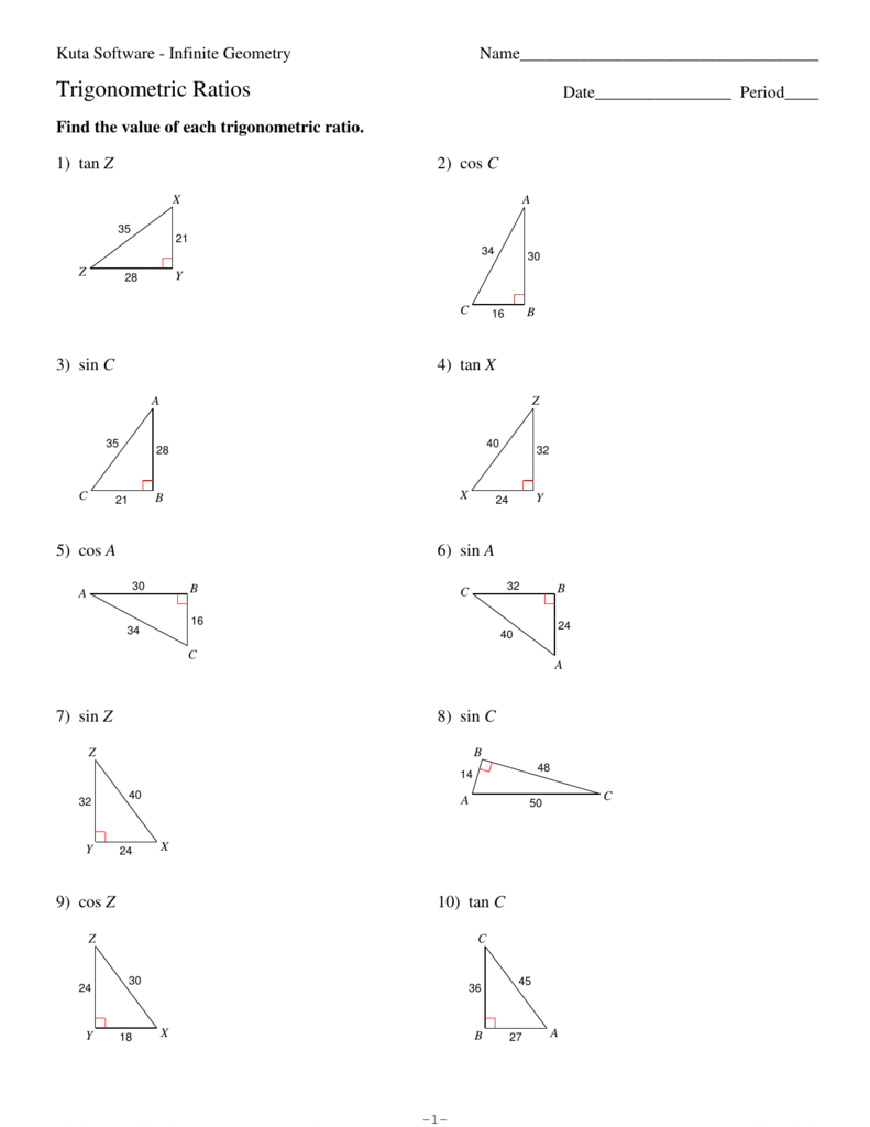 Trigonometric Ratios Worksheet Answers  Newatvs For Worksheet Trigonometric Ratios Sohcahtoa Answer Key