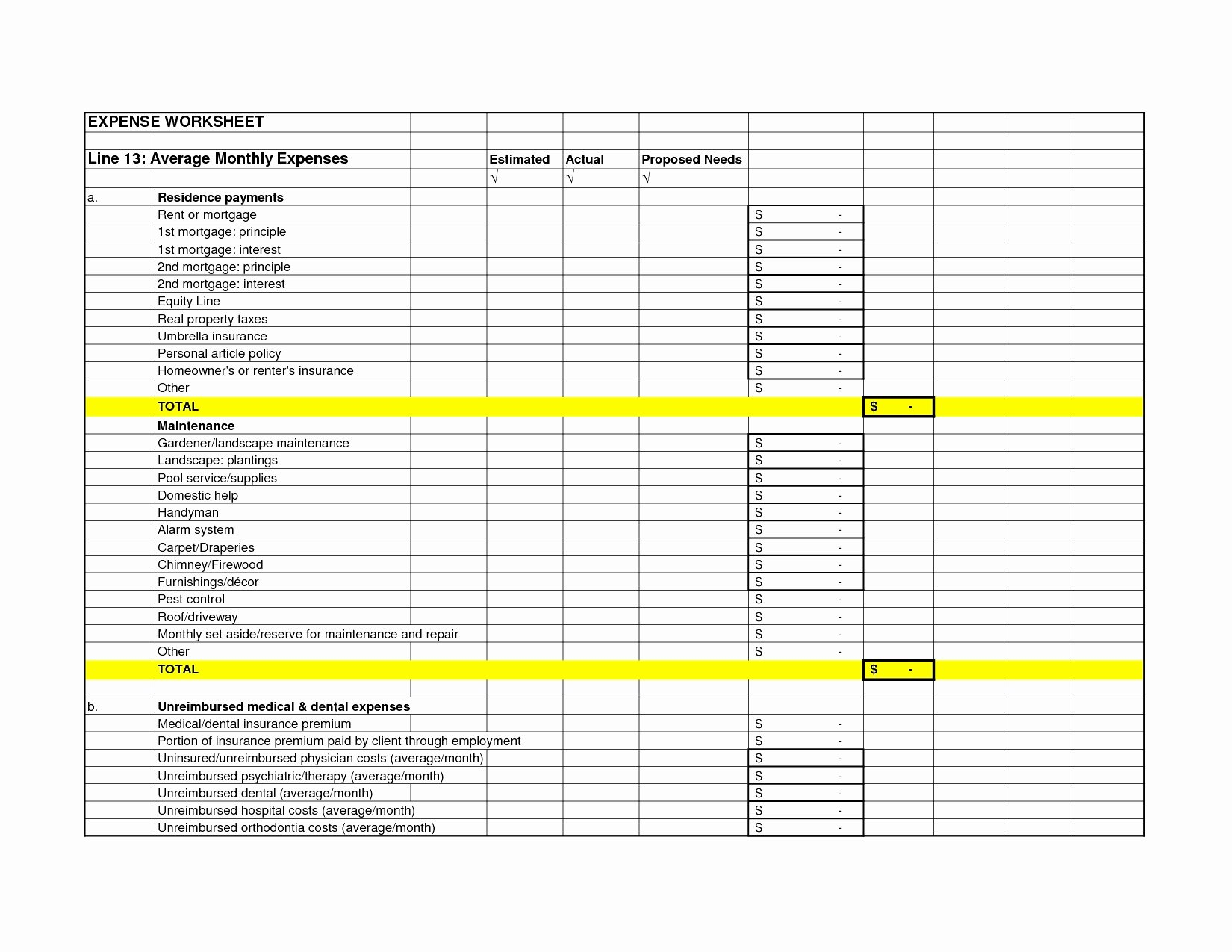Trucking Expenses Spreadsheet For Car Expense Worksheet Together With Auto Expense Worksheet 2019