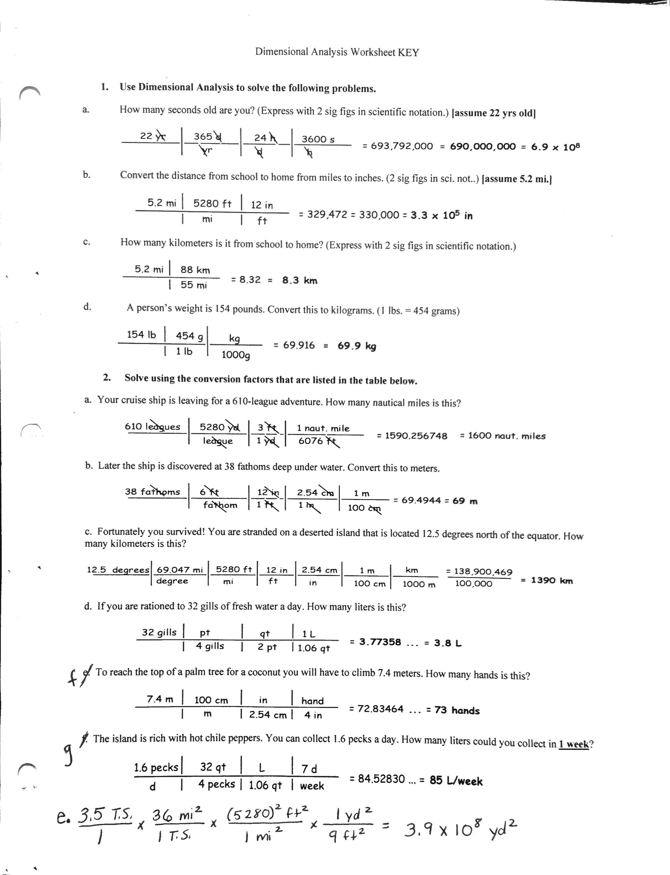 Two Dimensional Motion And Vectors Worksheet Answer Two Dimensional Regarding Dimensional Analysis Worksheet Answers Chemistry