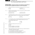 Twodimensional Motion And Vectors Test A Or Two Dimensional Motion And Vectors Worksheet Answers
