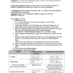 Types Of Chemical Reactions Lab As Well As Chemistry Types Of Chemical Reactions Worksheet Answers