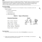 Types Of Chemical Reactions Pogil Do Atoms Rearrange In Or Describing Chemical Reactions Worksheet Answers