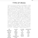Types Of Drugs Word Search  Wordmint For Drugged High On Alcohol Worksheet Answers