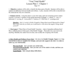 Understanding Health And Wellness With Regard To Chapter 1 Understanding Health And Wellness Worksheet Answers