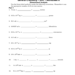 Unit 1 Worksheet 6 General Chemistry Dimensional Analysis With High School Chemistry Worksheets