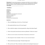 Unit 2 – The Renaissance  Reformation Study Guide Together With The Renaissance In Europe Worksheet Answers
