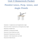Unit 5 Homework Packet Parallel Lines Perp Lines And Angle Proofs For Proving Lines Parallel Worksheet Answers
