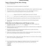 Unit 6 Review General Chemistry Chemical Bonding Regarding Chemical Bonding Review Worksheet Answers