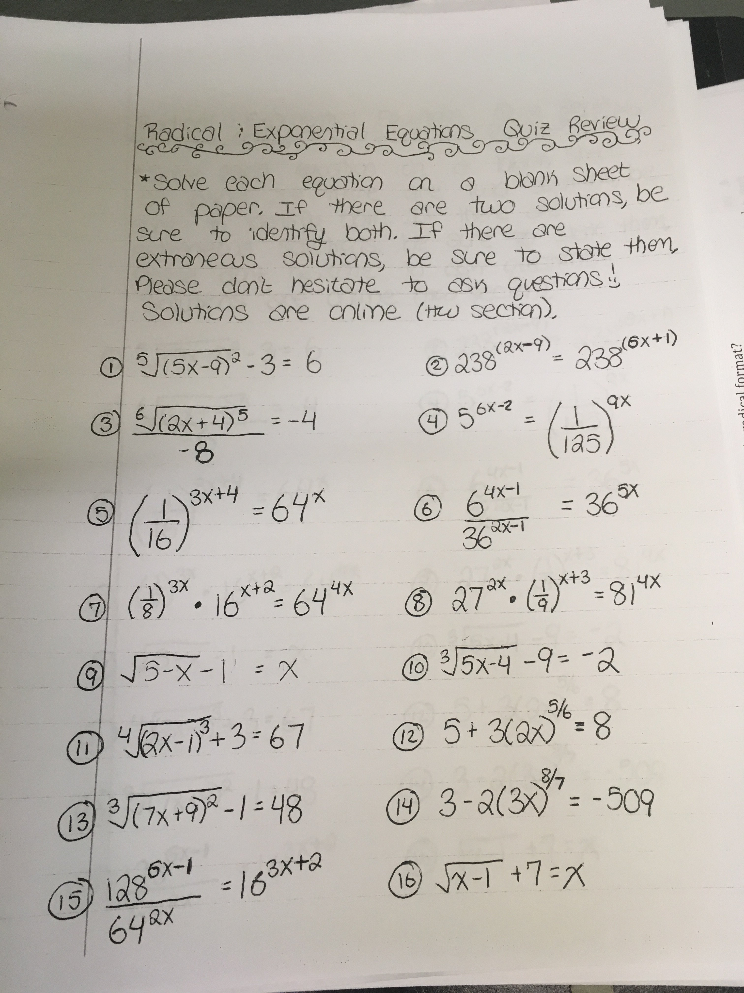 Unit 7 Exponential  Logarithmic Functions  Ms Boruch's Math Classes Pertaining To Exponential And Logarithmic Functions Worksheet With Answers