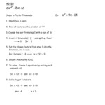 Unit 9 Worksheet With Regard To Factoring Trinomials Worksheet With Answer Key