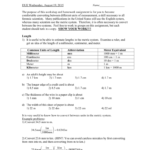 Unit Conversion Worksheet Intended For Unit Conversion Worksheet Answers