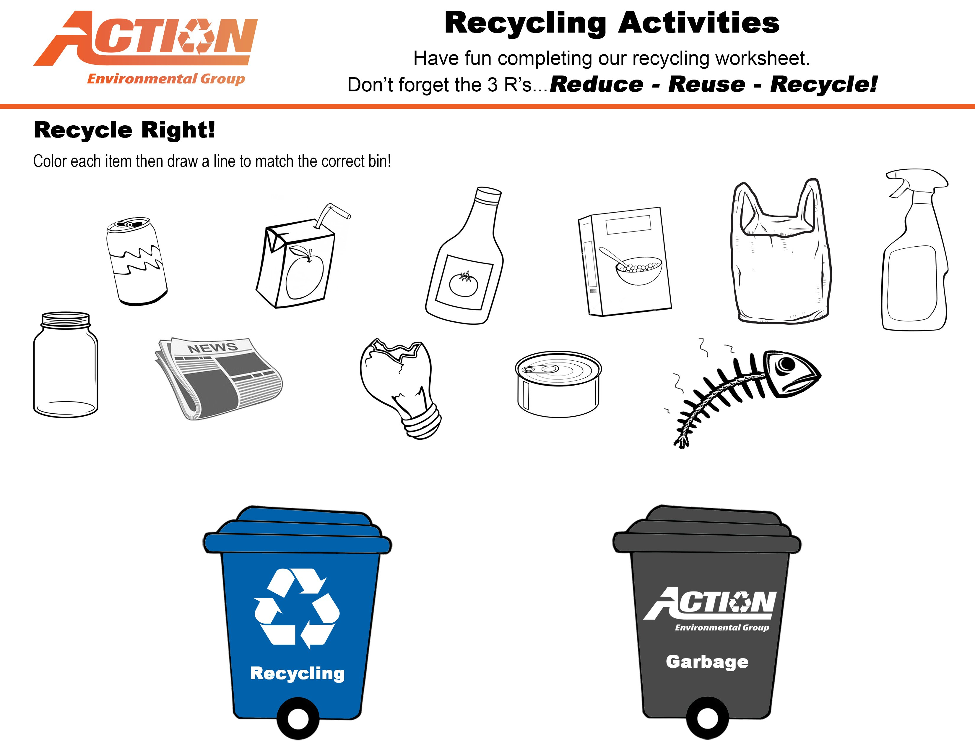 Untitled Pertaining To Recycling Worksheets For Kids
