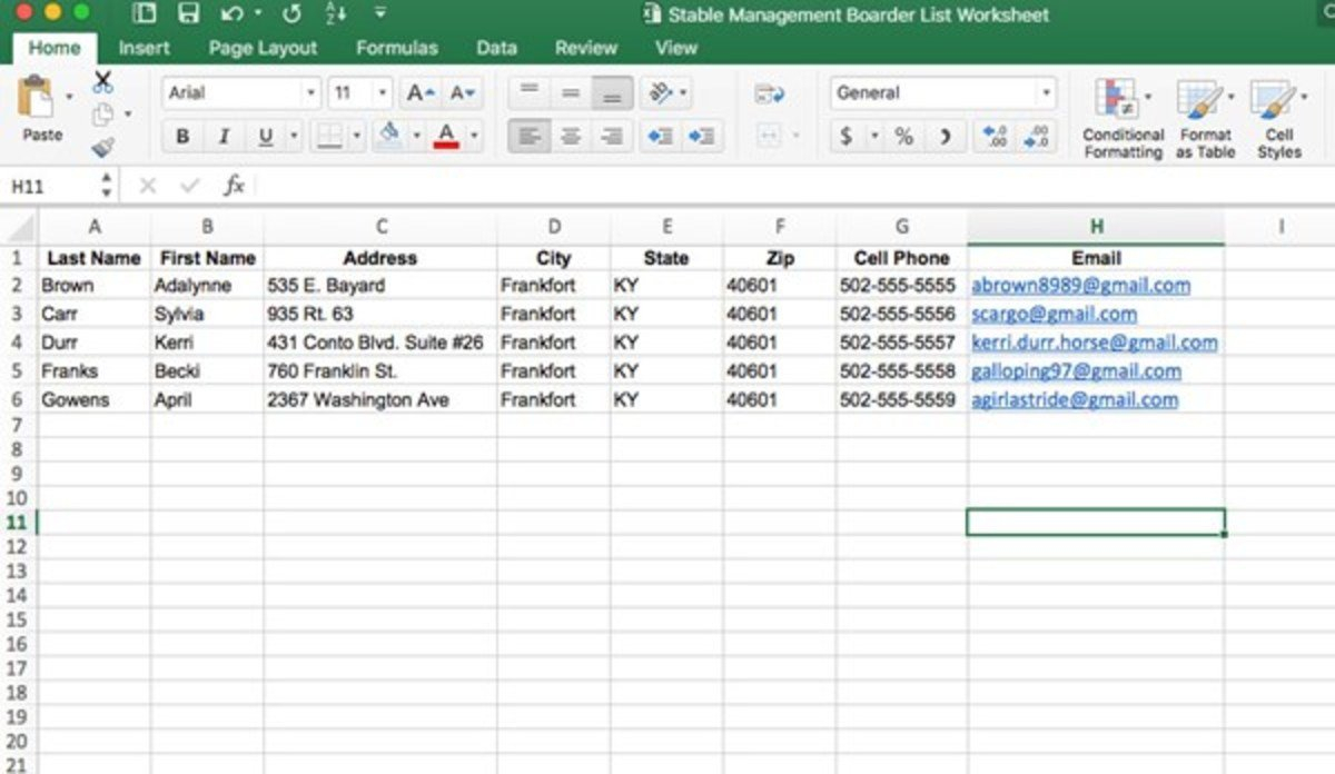 Using Excel For Equine Business List Management  The 1 Resource Intended For Horse Stable Management Worksheets