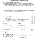 Using Measurements Worksheet In Accuracy And Precision Chemistry Worksheet Answers