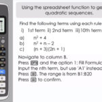 Using Spreadsheet To Generate Quadratic Sequences Casio Classwiz Fx ... Along With Spreadsheet Terms