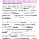 Verbs Followedan Object And Infinitive Worksheet  Free Esl For Grade 9 English Worksheets Free