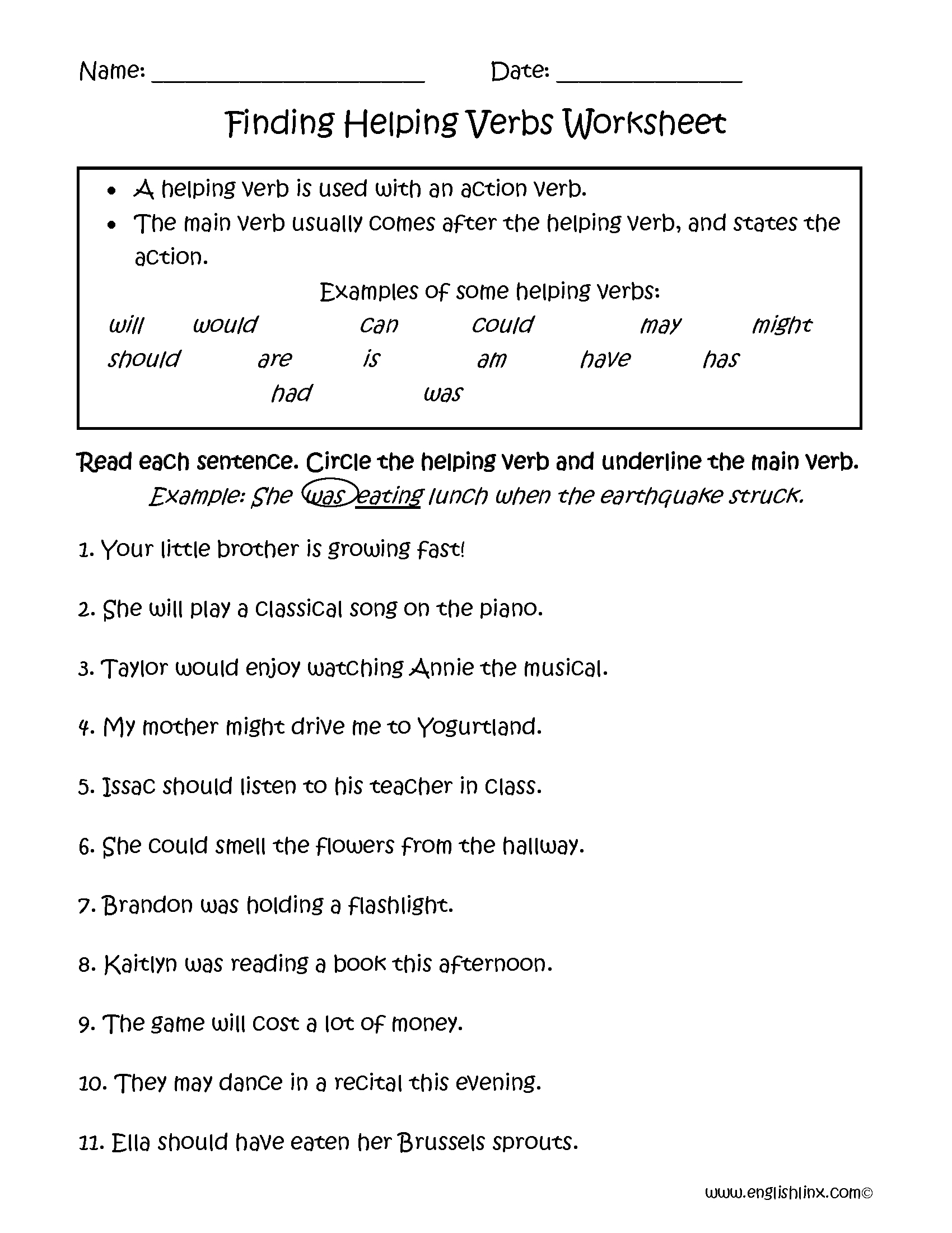 Verbs Worksheets  Helping Verbs Worksheets And Verbs Worksheets For Grade 1