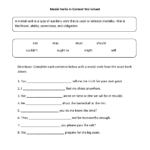 Verbs Worksheets  Modal Verbs Worksheets With Regard To Modal Verbs Ks2 Worksheet